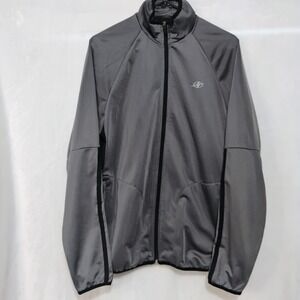 NordicTrack Mens Gray Full Zip Track Jacket Mock Neck Athletic Size Medium X